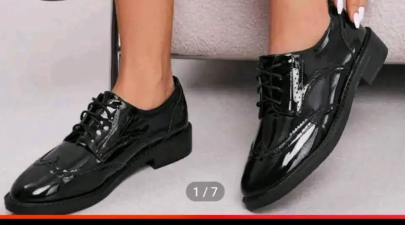 Zapatos de charol negro estilo Oxford mujer 38 - 2