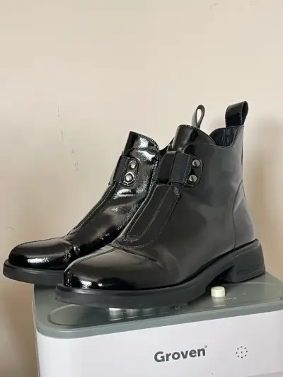 Botines de cuero negro Azaleia - miniatura 1