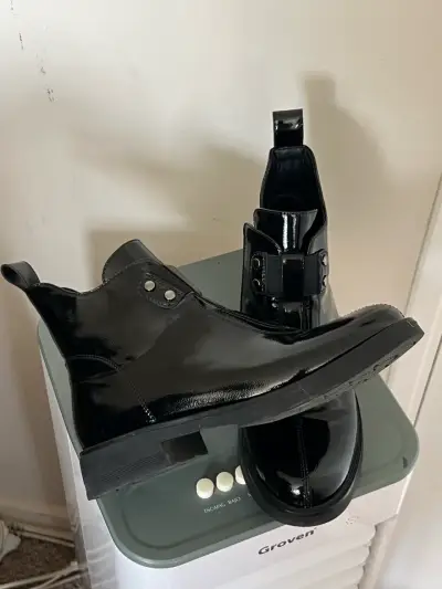 Botines de cuero negro Azaleia - miniatura 3