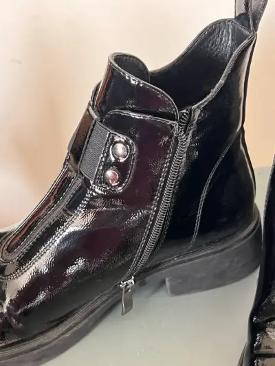Botines de cuero negro Azaleia - miniatura 5