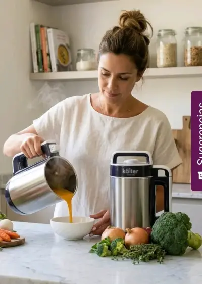Licuadora de Sopa Eléctrica Kälter Acero Inoxidable - miniatura 2