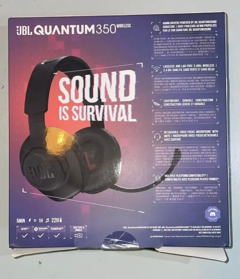 Audífonos Gamer JBL Quantum 350 Wireless - 2
