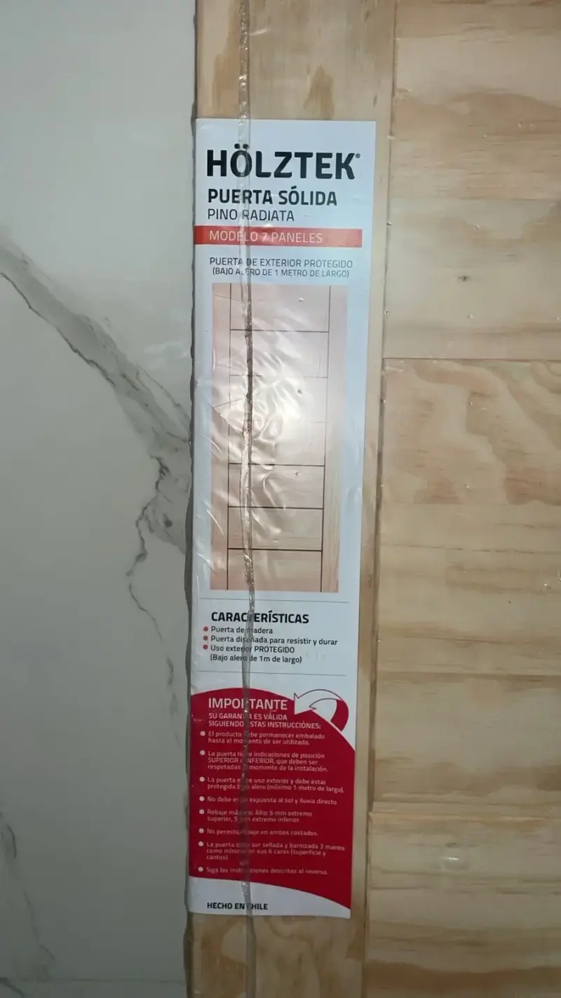 Puerta sólida de pino radiata Hölztek 80x200 cm - 2