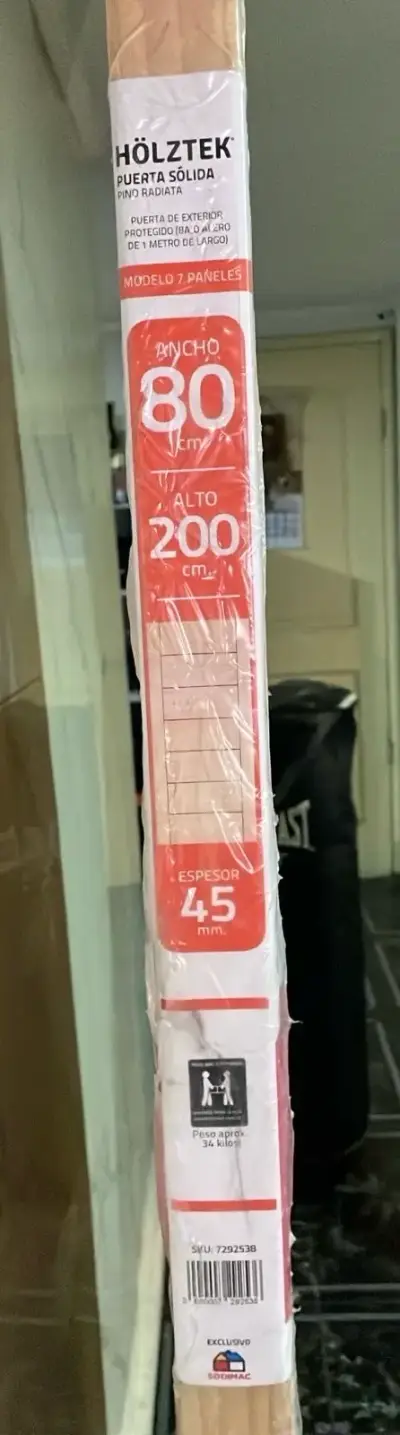 Puerta sólida de pino radiata Hölztek 80x200 cm - miniatura 3