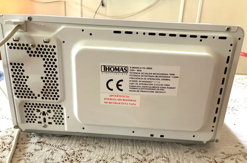 Microondas Thomas 700W blanco con temporizador - 3