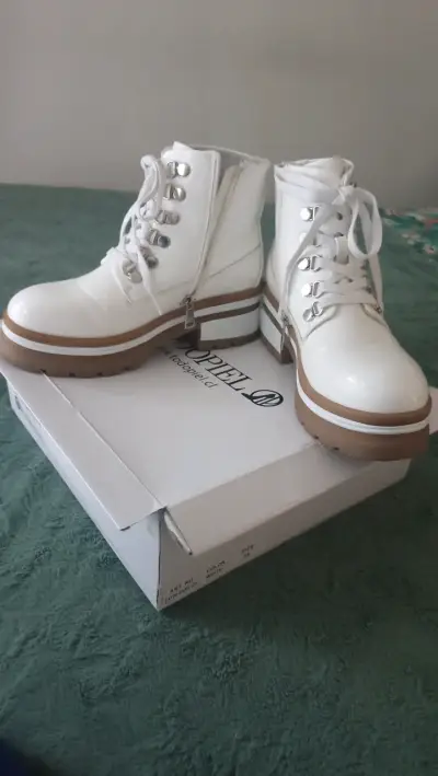 Botines blancos talla 38 - miniatura 2
