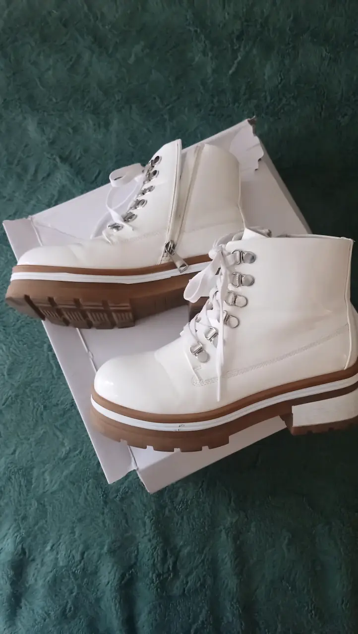 Botines blancos talla 38 - 3