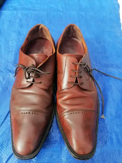 Zapatos de cuero marrón Guante 1928 para hombre - miniatura 3