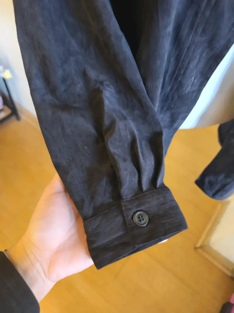 Camisa negra de manga larga para mujer - 5