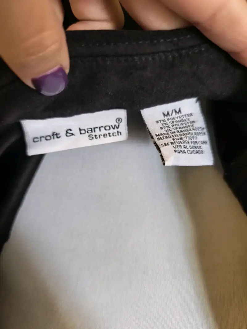 Camisa negra de manga larga para mujer - 6
