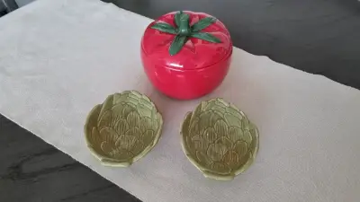 Set de Cerámica  Tomate y Hojas de Alcachofa - miniatura 4