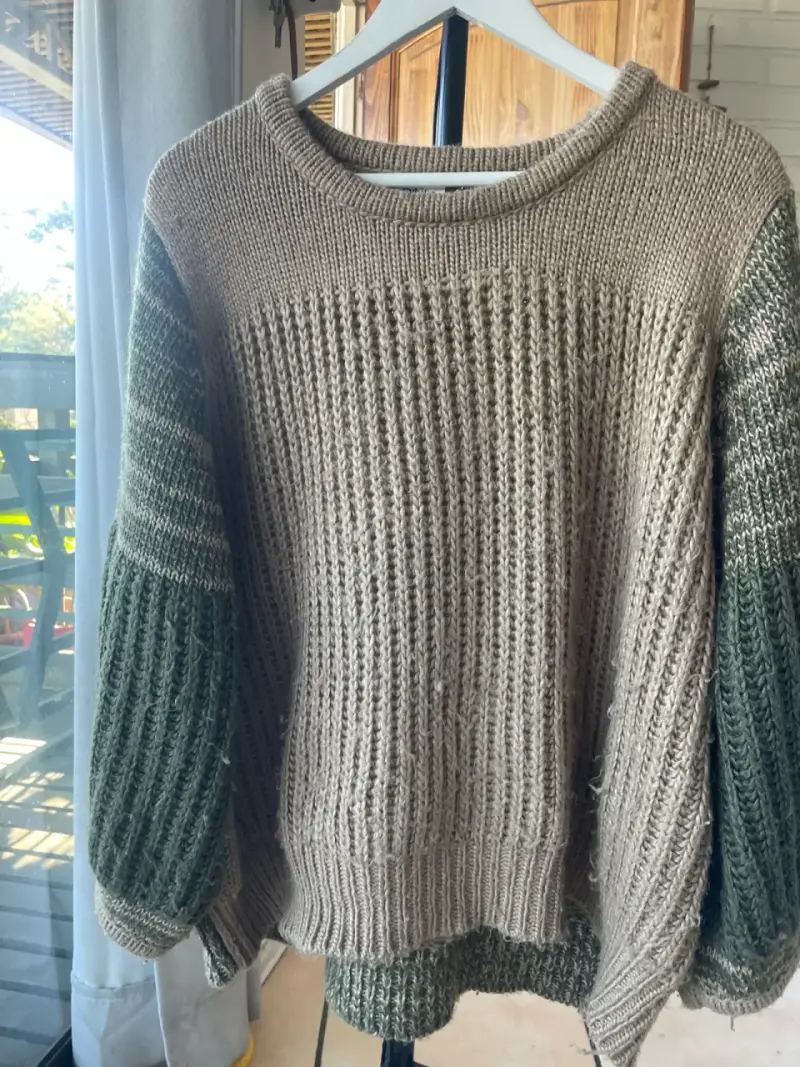 Sweater de Punto Bicolor - 2