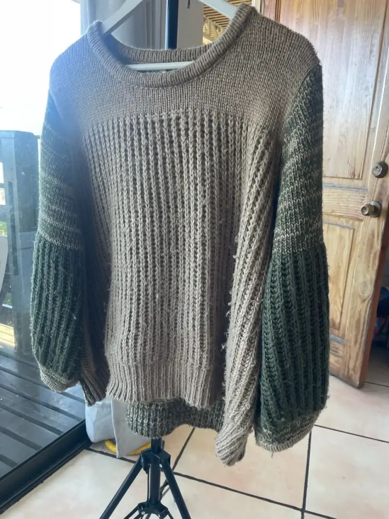 Sweater de Punto Bicolor - 3