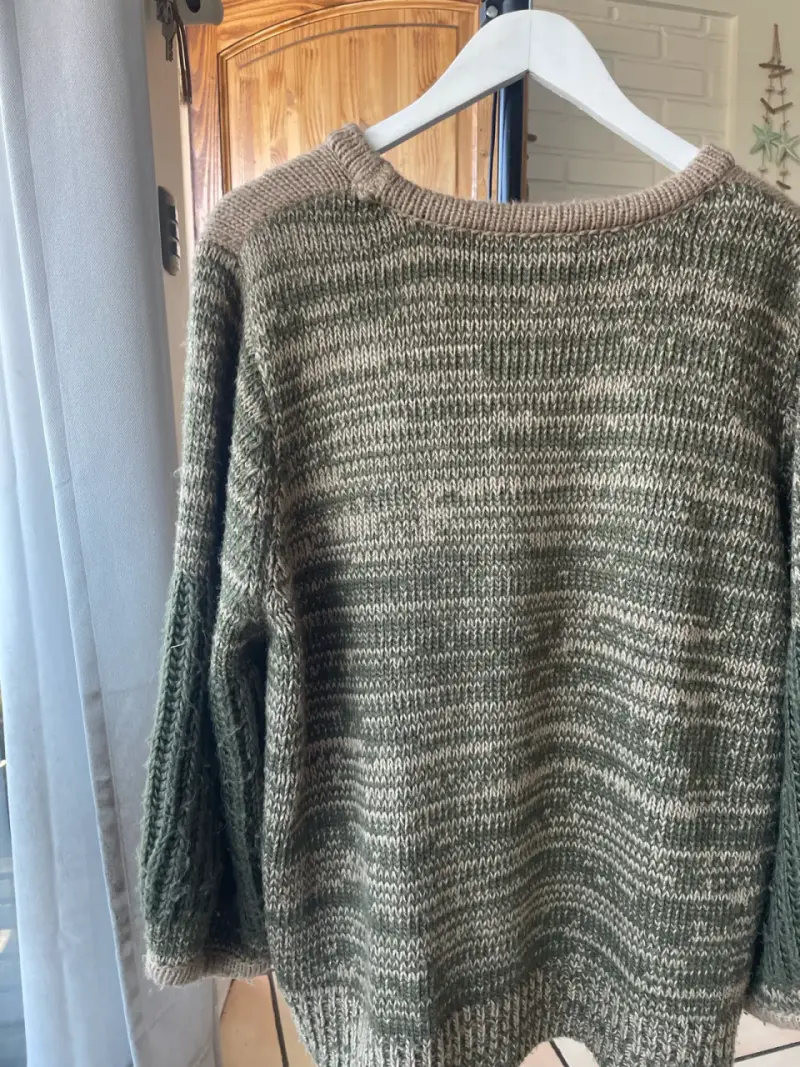 Sweater de Punto Bicolor - 4