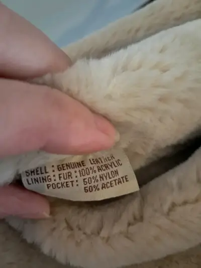 Chaqueta de cuero con forro de piel sintética - miniatura 3