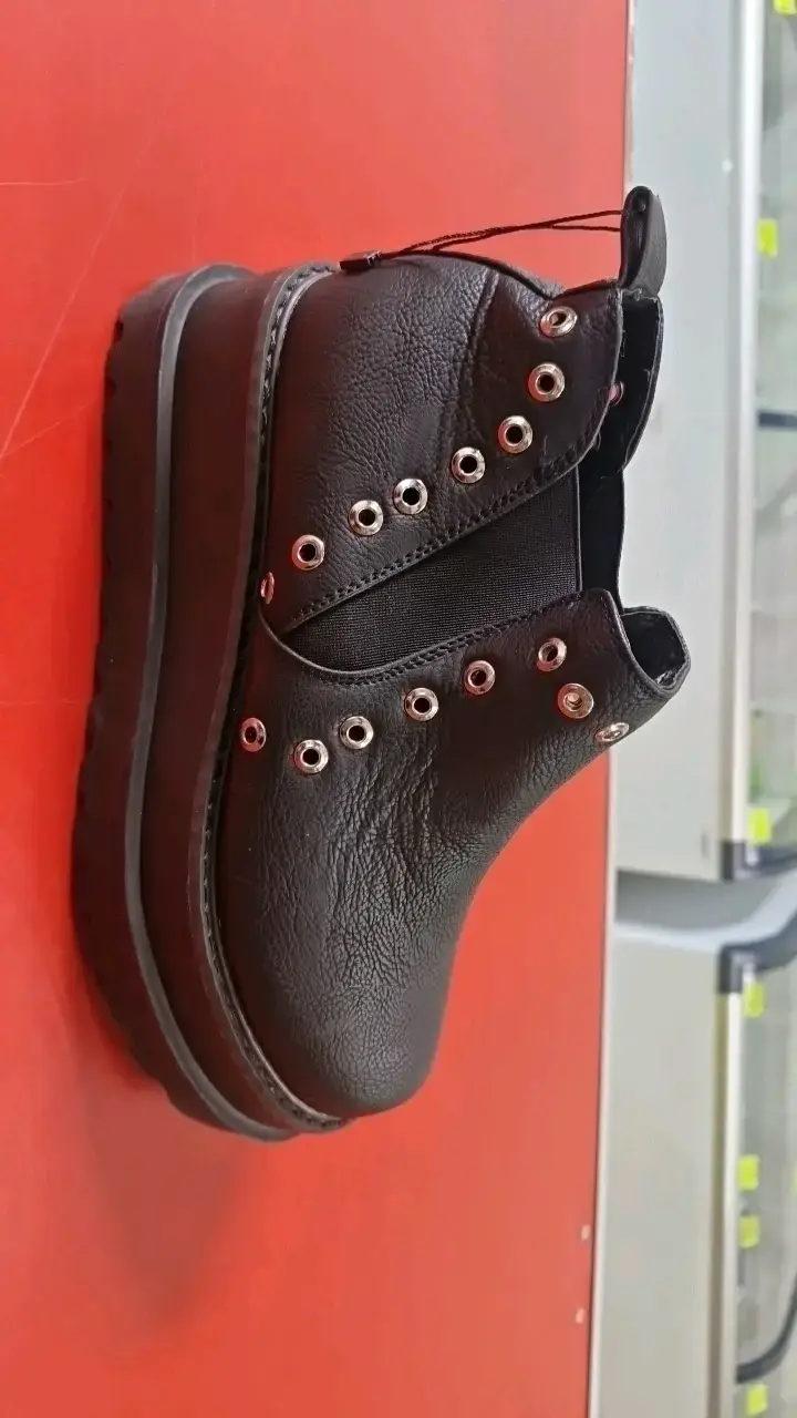 Botines de cuero negro con plataforma - 2