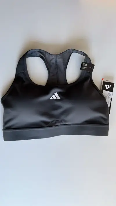 Top deportivo nuevo gris oscuro marca Adidas - miniatura 1