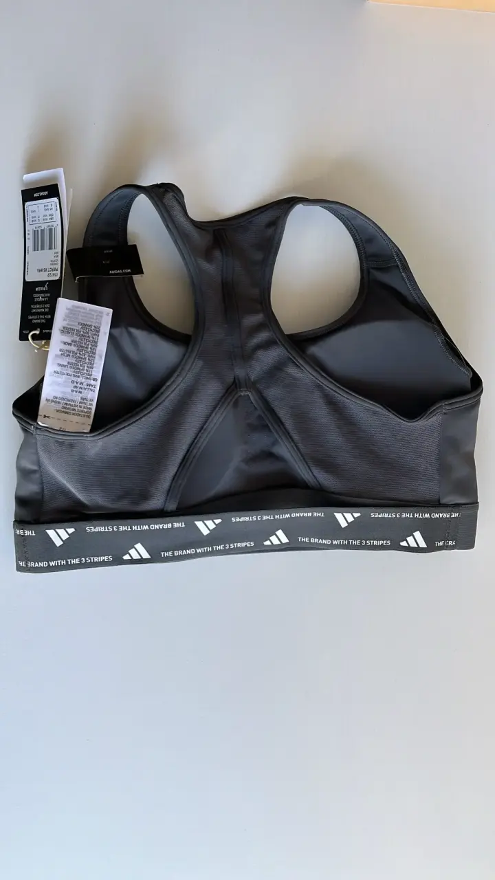 Top deportivo nuevo gris oscuro marca Adidas - 2