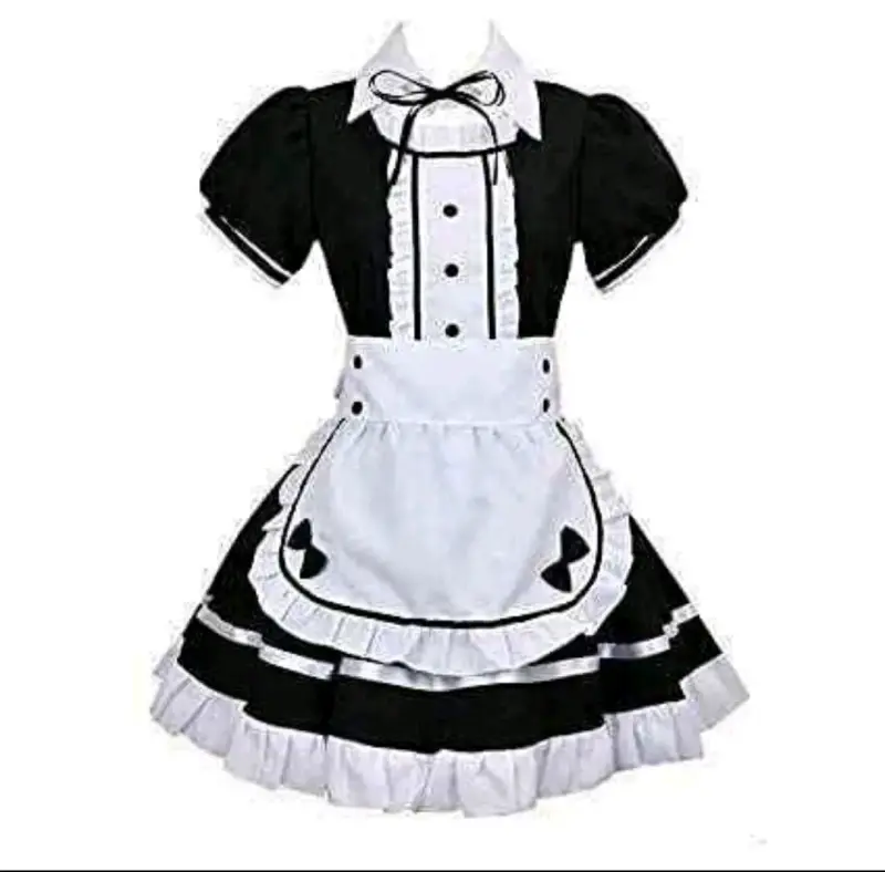 Disfraz de sirvienta estilo maid en blanco y negro