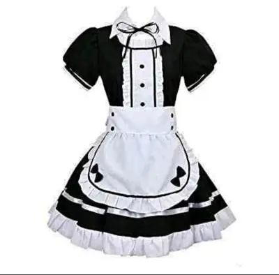 Disfraz de sirvienta estilo maid en blanco y negro - miniatura 1