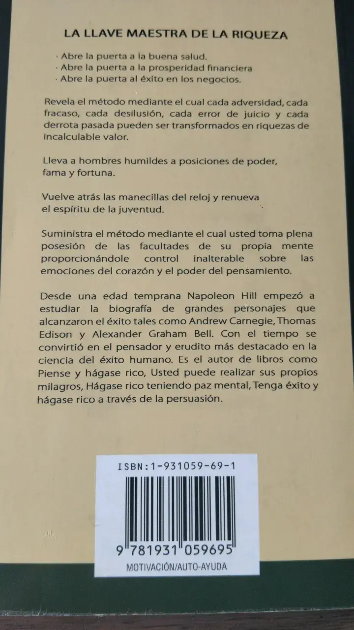 Libro La Llave Maestra de la Riqueza. Napoleon Hi - 3