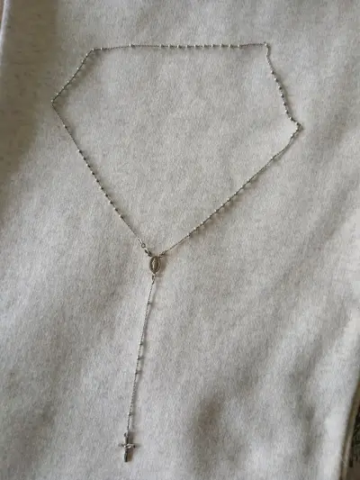 Collar de plata con cruz y medalla - miniatura 1