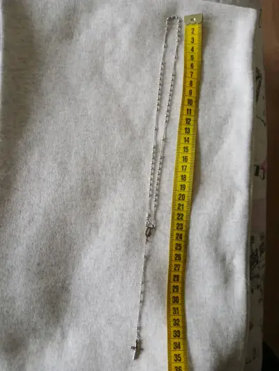 Collar de plata con cruz y medalla - miniatura 3