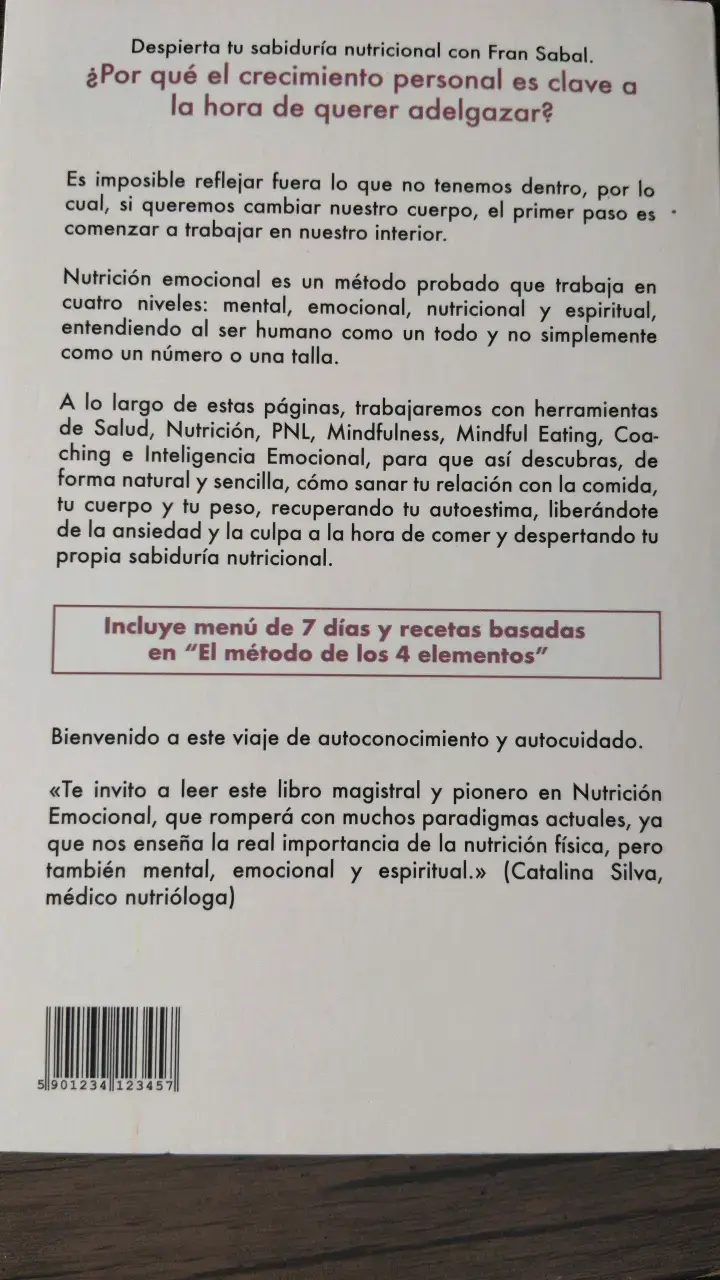 Libro Nutrición Emocional  Fran Sabal. ALTERNATIVO - 2