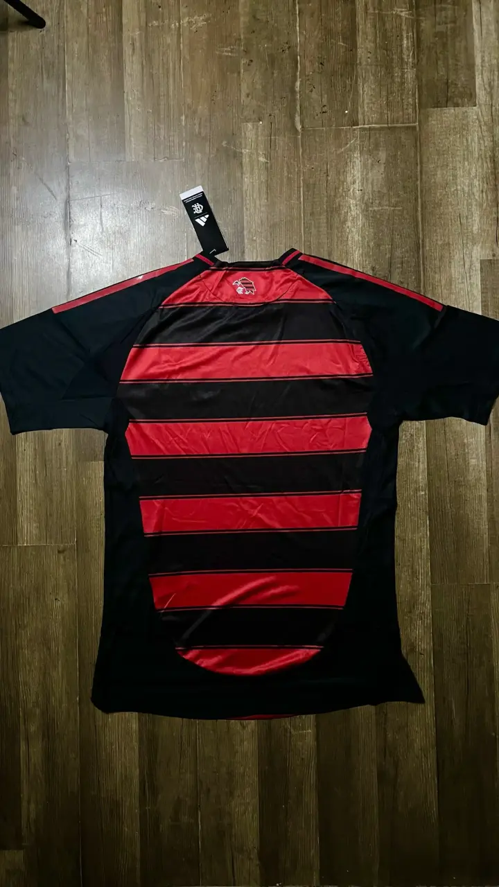 Camiseta Flamengo Adidas Oficial Roja y Negra - 3
