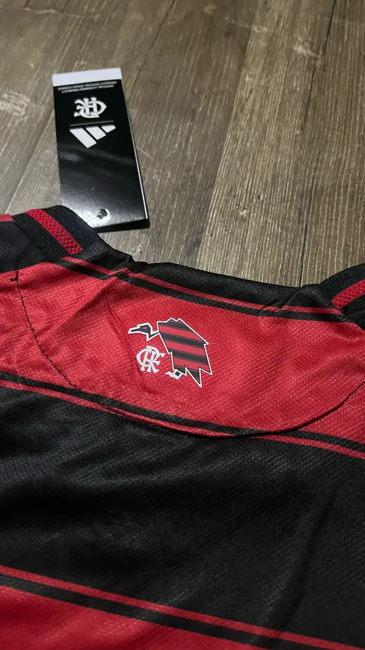 Camiseta Flamengo Adidas Oficial Roja y Negra - 4
