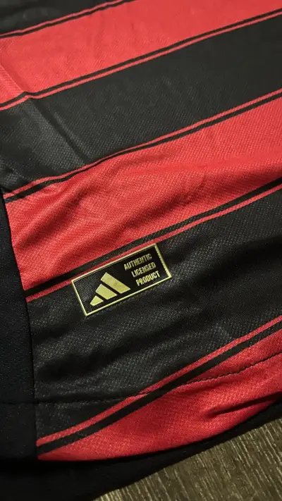 Camiseta Flamengo Adidas Oficial Roja y Negra - miniatura 6