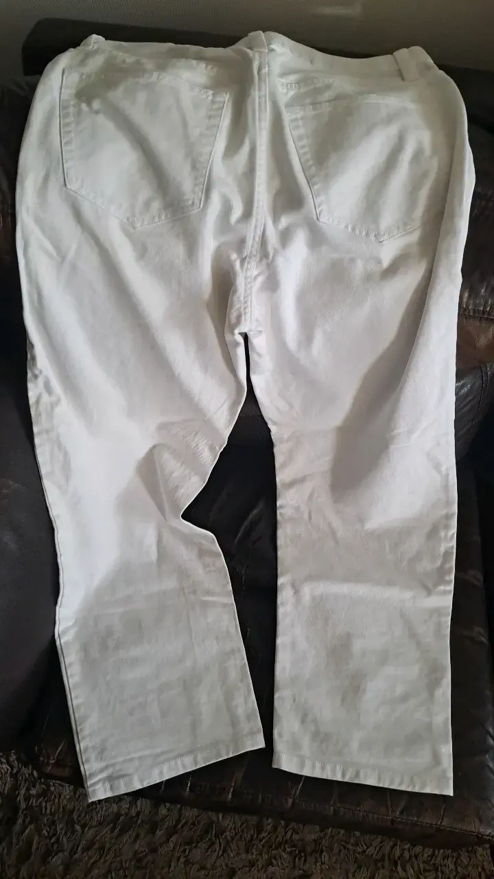 Pantalones blancos H&M Loose Fit talla 33 - 1