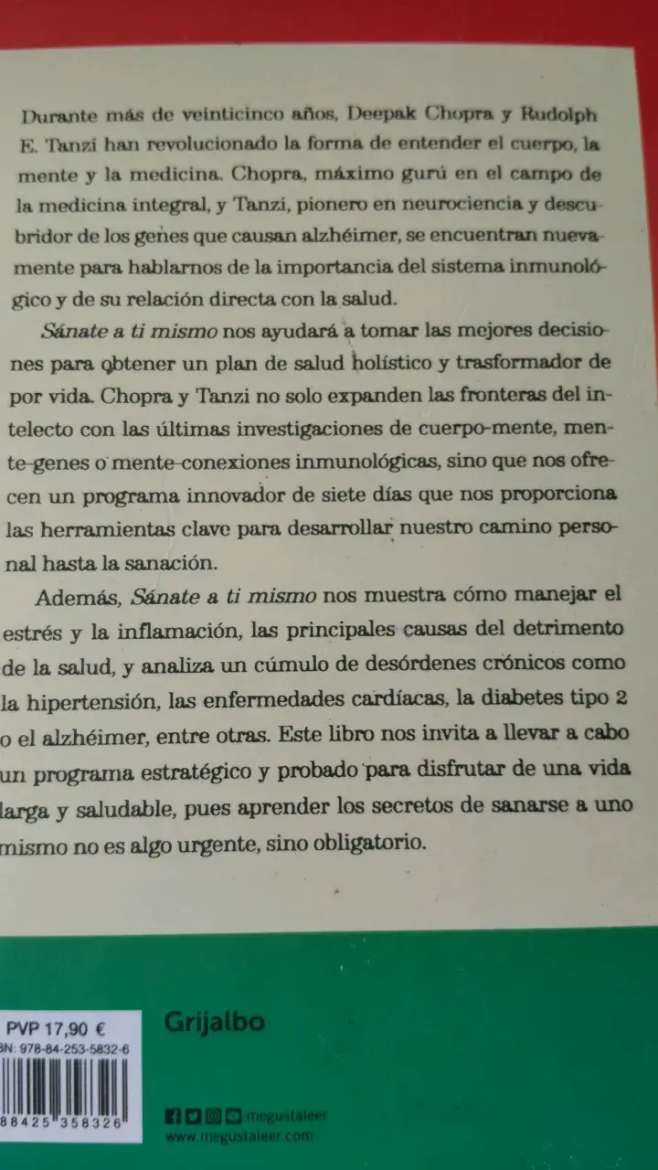 Libro Sánate a Ti Mismo de Deepak Chopra - 3