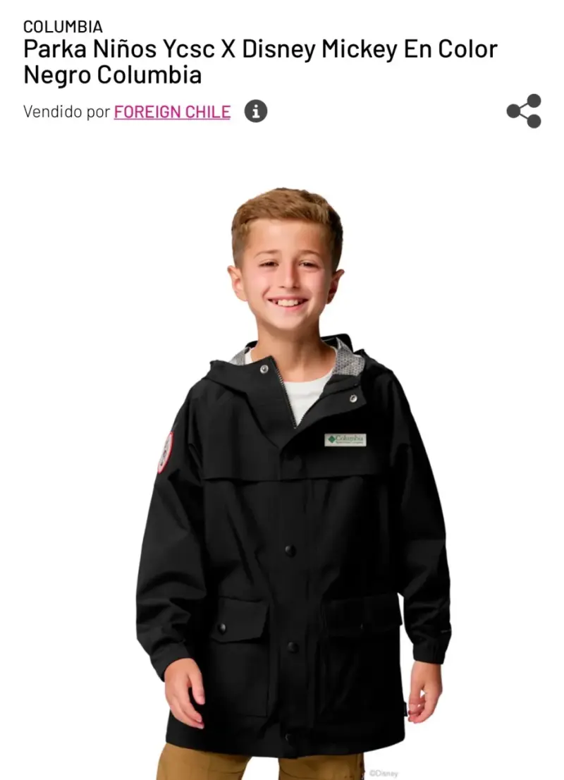 Parka para niños Mickey Mouse negra Columbia - 4