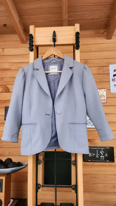 Blazer gris manga 3/4 para mujer Esprit talla S - miniatura 1