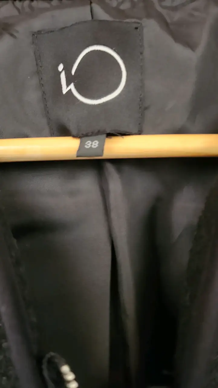 Chaqueta de tweed negra con cierre y bolsillos - 3