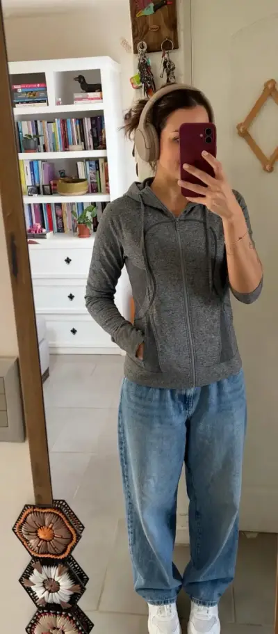 Polerón Deportivo Mujer Estilo Lululemon Gris - miniatura 2
