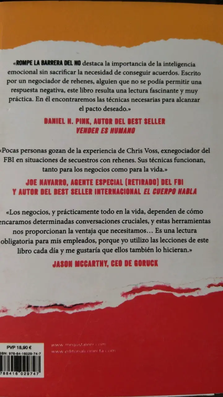 Libro 'Rompe la Barrera del No' de Chris Voss - 2