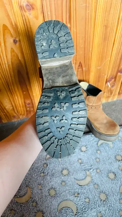 Botines de cuero marrón con plataforma - miniatura 2