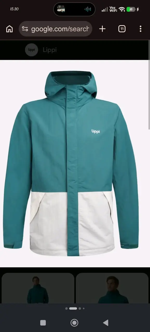 Chaqueta impermeable bicolor Lippi