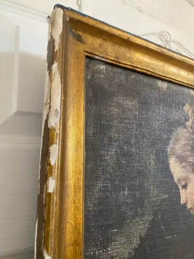 Cuadro vintage "Muchacha leyendo" de Fragonard - miniatura 6