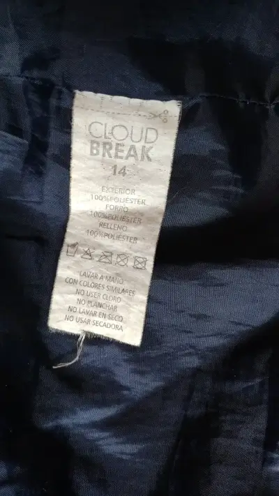 Chaqueta azul con capucha para niño Cloud Break - miniatura 3