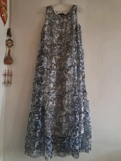 Vestido largo estampado floral Kwoman - miniatura 1