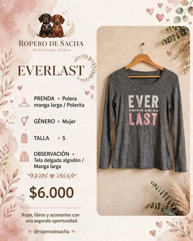 Polera manga larga Everlast para mujer - 1