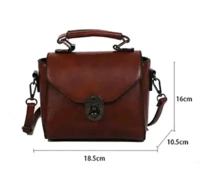Cartera marrón con correa ajustable - miniatura 4