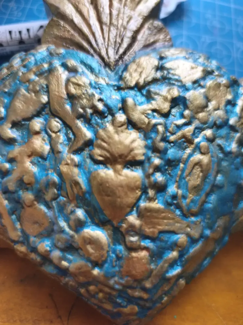 Corazón Alado Decorativo de  yeso - 2
