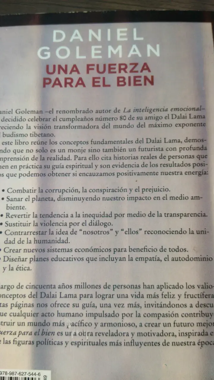 Libro 'Una Fuerza Para El Bien' de Daniel Goleman - 2