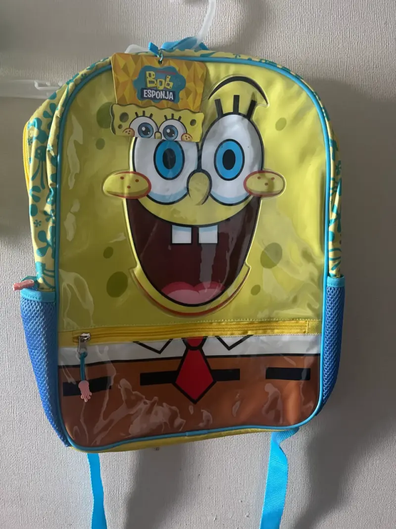 Mochila infantil Bob Esponja con diseño divertido