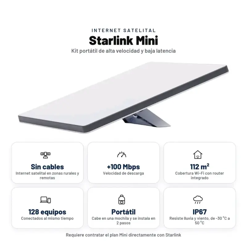 Kit de Internet Satelital Starlink Mini - 1
