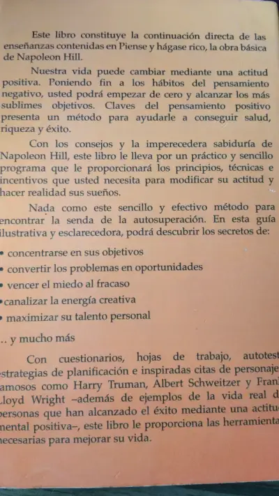 Libro Claves del Pensamiento Positivo de Napoleon - miniatura 2